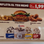 Burger King Av. De La Diputacio menu