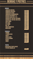 Bacaro menu