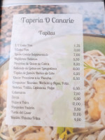 Tapería O Canario menu