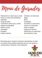 Casa Arcas menu