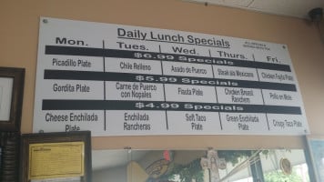 Buco Burger menu