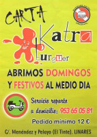 Calatrava, Mesón Cardápio