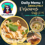 La Llorona Mexican Food Experience menu