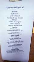 La Taverna Del Bon Vi Carte