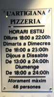 L'artigiana Pizza Al Taglio Carte