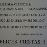 Bar Restaurante Kenene Carte