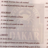 Sidreria Dakar Carte