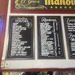 Cerveceria El Greco Carte