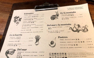 Teòric Taverna Gastronòmica menu