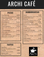 Archi Cafe menu