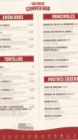València Camper menu
