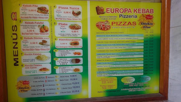 Europa Kebab 2 menu