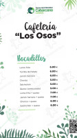 Bar Restaurante Los Osos menu