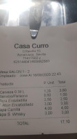 Casa Curro menu