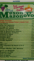Meson Mazonovo menu