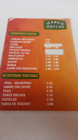 Mesón Pulperia Ubaldo menu
