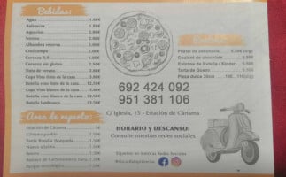 Riscaldato's Pizzerías Cártama Estación menu