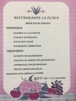 Kiosco La Plaza menu