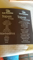 Bar Restaurante Los Corales menu