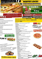 Arezzo Pizzería menu