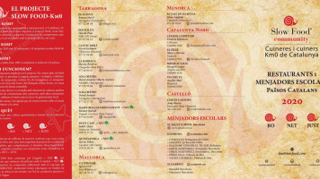 Masia Can Campanya menu