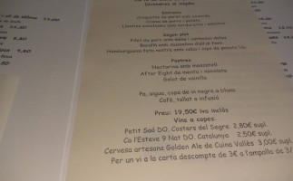 Garbí menu