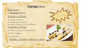 Venta Del Pilar menu