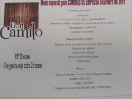 Don Camilo menu