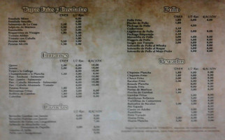 Casa Oliva menu