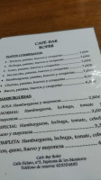 Cafetería Rofer menu