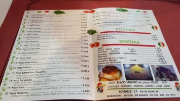 Pizzeria Mamma Mia menu