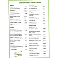 Vinolio Restaurante Bar menu
