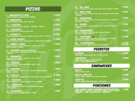 Pizzapp menu