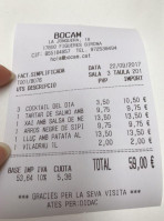 Bocam menu