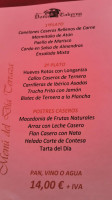 Dona Taberna menu