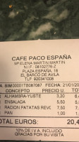 Paco Espana food