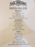 Restaurante Bar Casa Armando menu