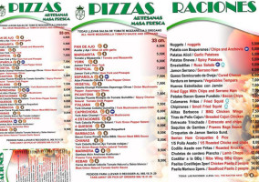 Pizzeria Chanas menu