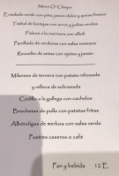 Taberna Galega O'chispa menu