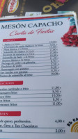 El Capacho menu