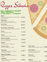 Pizzes Sibaris menu