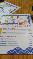 Japanish Tapas menu