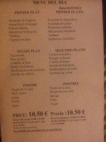 Cal Pacho menu