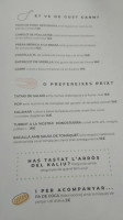 Kaliurestaurant menu