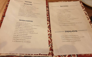 Pintxaki menu