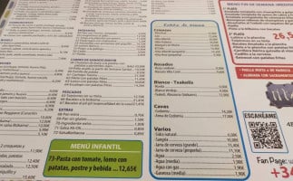 Txozna menu