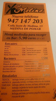 El Molino De Medina menu