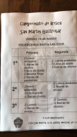 San Martín Gastrobar menu