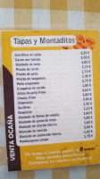 Venta Ocaña menu