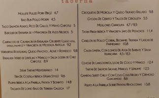 Taberna Garcia menu